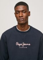 Men Dulwich Pepe Jeans Printed Logo Cotton Jumper 60J40884 - Image 3