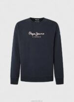 Men Dulwich Pepe Jeans Printed Logo Cotton Jumper 60J40884 - Image 5