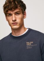 Men Dulwich Pepe Jeans Rounded Collar Cotton Jumper 60J40873 - Image 3