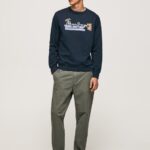Men Dulwich Pepe Jeans Rounded Collar Cotton Jumper 60J40894