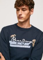 Men Dulwich Pepe Jeans Rounded Collar Cotton Jumper 60J40894 - Image 3
