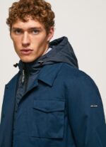Men Dulwich Pepe Jeans Short Parka With Detachable Bib 60J40832 - Image 3
