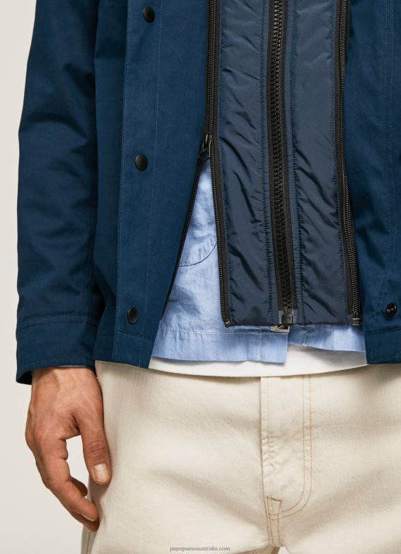 Men Dulwich Pepe Jeans Short Parka With Detachable Bib 60J40832 - Image 4