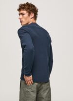 Men Dulwich Pepe Jeans Waffle Knit Cotton T-Shirt 60J40923 - Image 4