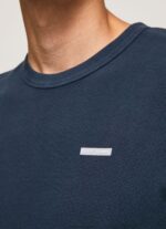 Men Dulwich Pepe Jeans Waffle Knit Cotton T-Shirt 60J40959 - Image 3