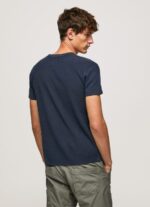 Men Dulwich Pepe Jeans Waffle Knit Cotton T-Shirt 60J40959 - Image 4