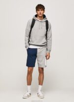 Men Grey Marl Pepe Jeans Adjustable Cotton Hoodie 60J40896 - Image 2