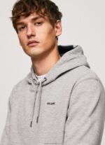 Men Grey Marl Pepe Jeans Adjustable Cotton Hoodie 60J40896 - Image 3