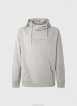 Men Grey Marl Pepe Jeans High Density Logo Jumper 60J40904 - Image 5