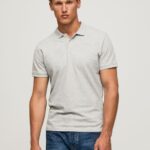 Men Grey Marl Pepe Jeans Logo T-Shirt 60J401084