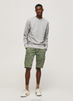 Men Grey Marl Pepe Jeans Printed Logo Cotton Jumper 60J40895