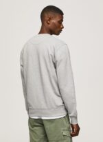 Men Grey Marl Pepe Jeans Printed Logo Cotton Jumper 60J40895 - Image 4