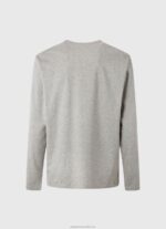 Men Grey Marl Pepe Jeans Printed Logo Cotton T-Shirt 60J401017 - Image 5
