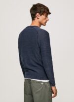 Men Indigo Pepe Jeans Pick Rounded Collar Jersey 60J40858 - Image 4