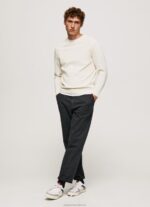 Men Ivory Pepe Jeans Round Collar Cotton Jersey 60J40865 - Image 2