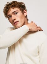 Men Ivory Pepe Jeans Round Collar Cotton Jersey 60J40865 - Image 3