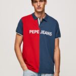 Men Jarman Pepe Jeans Colour Block Pique Polo Shirt 60J401082