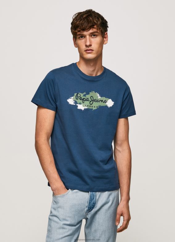 men_jarman_pepe_jeans_cotton_t_shirt_with_brushes_logo_60j40983.jpg Men Jarman Pepe Jeans Cotton T-Shirt With Brushes Logo 60J40983 - Image 1