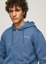 Men Jarman Pepe Jeans Logo Jumper With Zipper 60J40911 - Image 3
