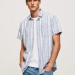 Men Jarman Pepe Jeans Luther Slim Fit Striped Shirt 60J401056
