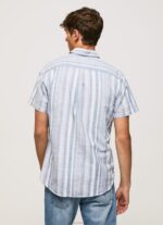 Men Jarman Pepe Jeans Luther Slim Fit Striped Shirt 60J401056 - Image 4