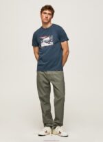 Men Jarman Pepe Jeans Photo Print T-Shirt 60J40954 - Image 2