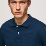 Men Navy Pepe Jeans Logo T-Shirt 60J401078