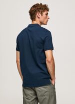 Men Navy Pepe Jeans Logo T-Shirt 60J401078 - Image 4