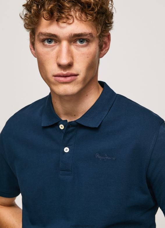men_navy_pepe_jeans_logo_t_shirt_60j401078.jpg Men Navy Pepe Jeans Logo T-Shirt 60J401078 - Image 1