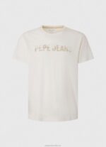 Men Off White Pepe Jeans Logo Print T-Shirt 60J40961 - Image 5