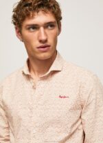 Men Off White Pepe Jeans Lucus Slim Fit Poplin Shirt 60J401053 - Image 3