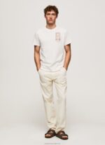 Men Off White Pepe Jeans Photo Print T-Shirt 60J40990