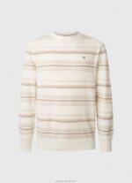 Men Off White Pepe Jeans Striped Print Cotton Jersey 60J40866 - Image 5