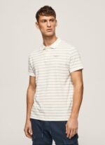Men Off White Pepe Jeans Striped Print Polo Shirt 60J401092