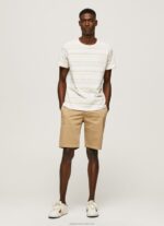 Men Off White Pepe Jeans Striped Print T-Shirt 60J40994 - Image 2