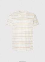 Men Off White Pepe Jeans Striped Print T-Shirt 60J40994 - Image 5