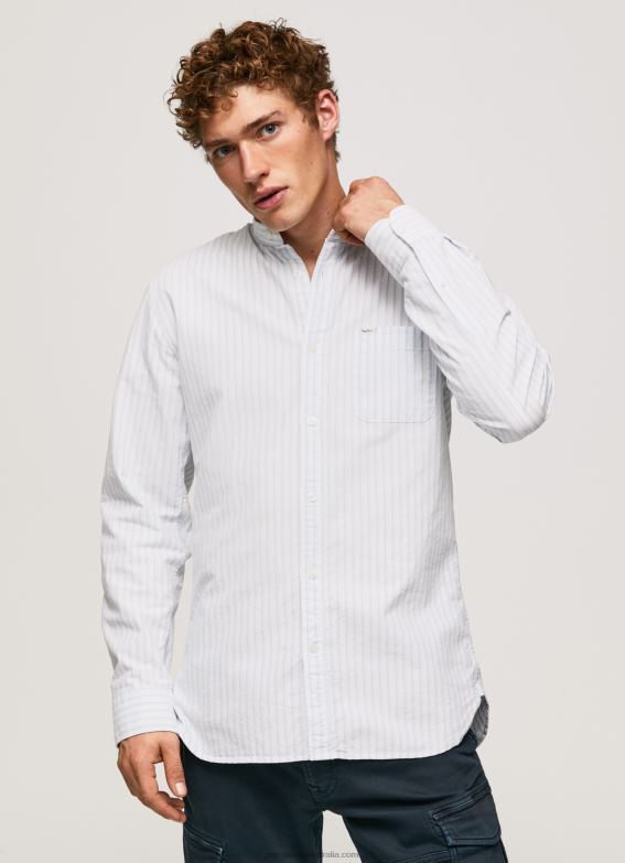 Men Ozzy Pepe Jeans Leyton Regular Fit Oxford Shirt 60J401041 - Image 3
