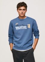 Men Ozzy Pepe Jeans Rounded Collar Cotton Jumper 60J40881 - Image 3