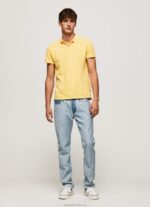Men Shine Pepe Jeans Embroidered Logo Pique Polo Shirt 60J401081 - Image 2