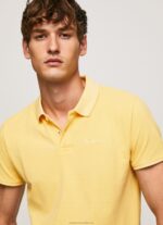 Men Shine Pepe Jeans Embroidered Logo Pique Polo Shirt 60J401081