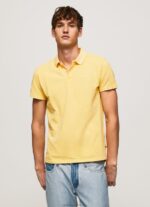 Men Shine Pepe Jeans Embroidered Logo Pique Polo Shirt 60J401081 - Image 3