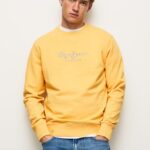 Men Shine Pepe Jeans Printed Logo Cotton Jumper 60J40888
