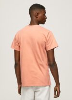 Men Squash Orange Pepe Jeans Printed Logo Cotton T-Shirt 60J40944 - Image 4