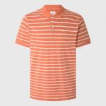 Men Squash Orange Pepe Jeans Striped Print Polo Shirt 60J401091