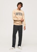 Men Stone Pepe Jeans 1973 Logo Cotton Jumper 60J40889 - Image 2