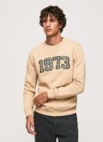 Men Stone Pepe Jeans 1973 Logo Cotton Jumper 60J40889 - Image 3