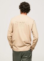 Men Stone Pepe Jeans Long Sleeved Cotton T-Shirt 60J40913 - Image 4