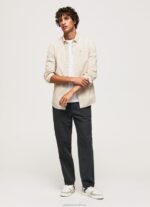 Men Stone Pepe Jeans Regular Fit Poplin Cotton Shirt 60J401042 - Image 2