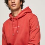 Men Studio Red Pepe Jeans Hooded Cotton Jumper 60J40909