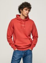 Men Studio Red Pepe Jeans Hooded Cotton Jumper 60J40909 - Image 3